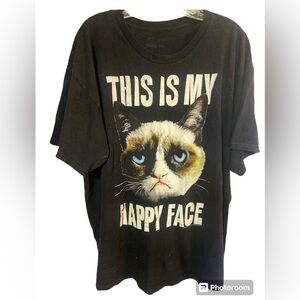 Black graphic print funny short sleeve crew neck tshirt Xl extra large